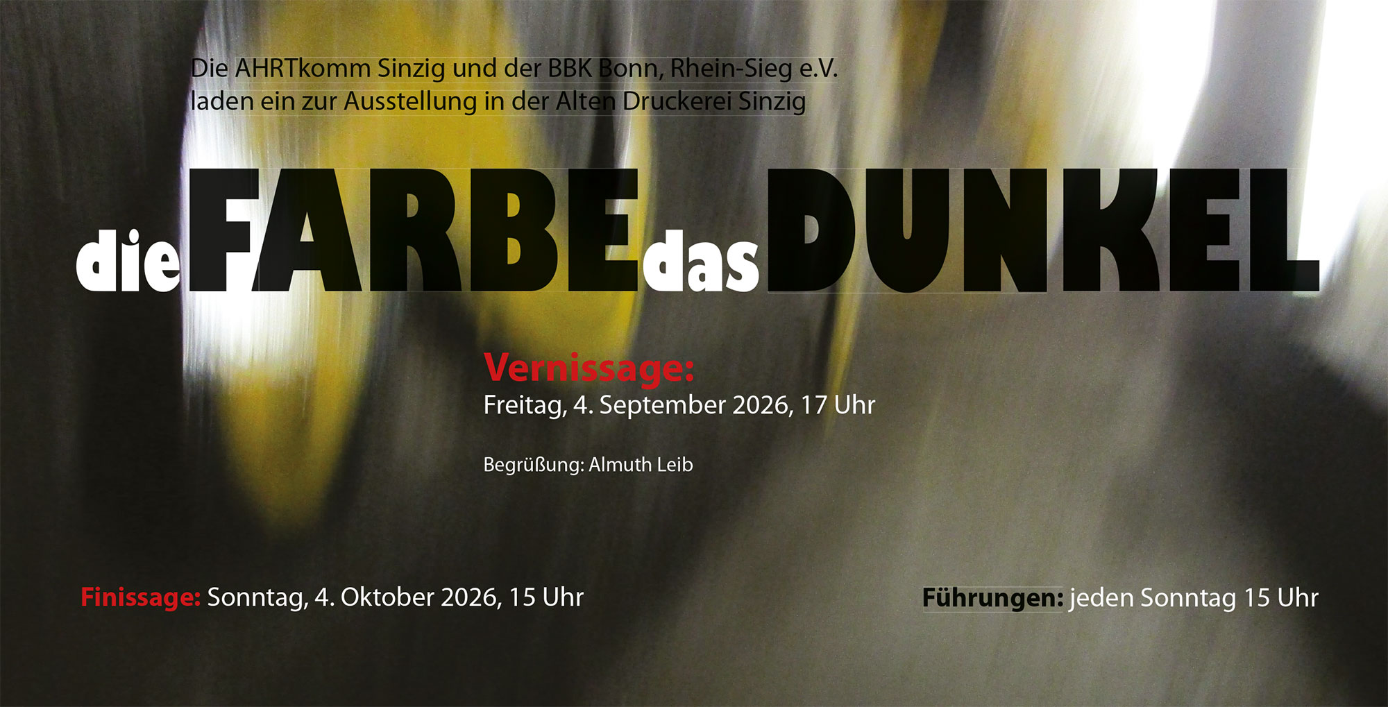 dieFARBEdasDUNKEL – Ausstellung in der Alten Druckerei Sinzig